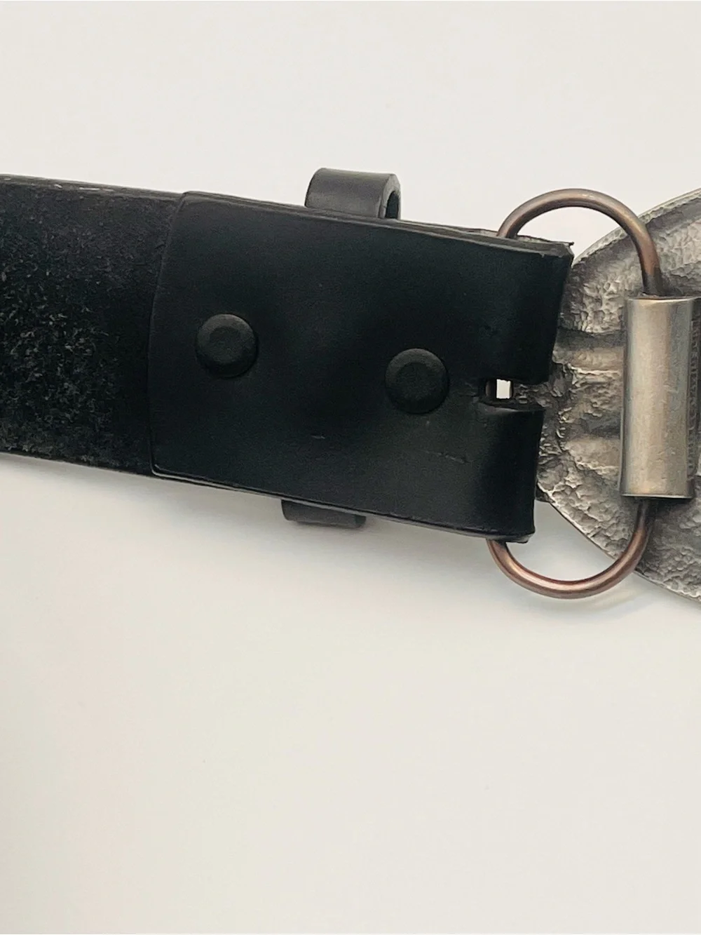 Harley-Davidson Black Leather Belt 1.5 W Size 40 Brushed Metal Logo Buckle 3